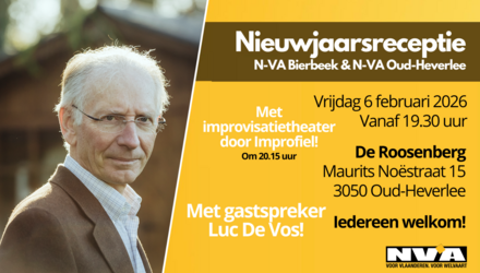Aankondiging nieuwjaarsreceptie 2026 - N-VA Bierbeek & N-VA Oud-Heverlee